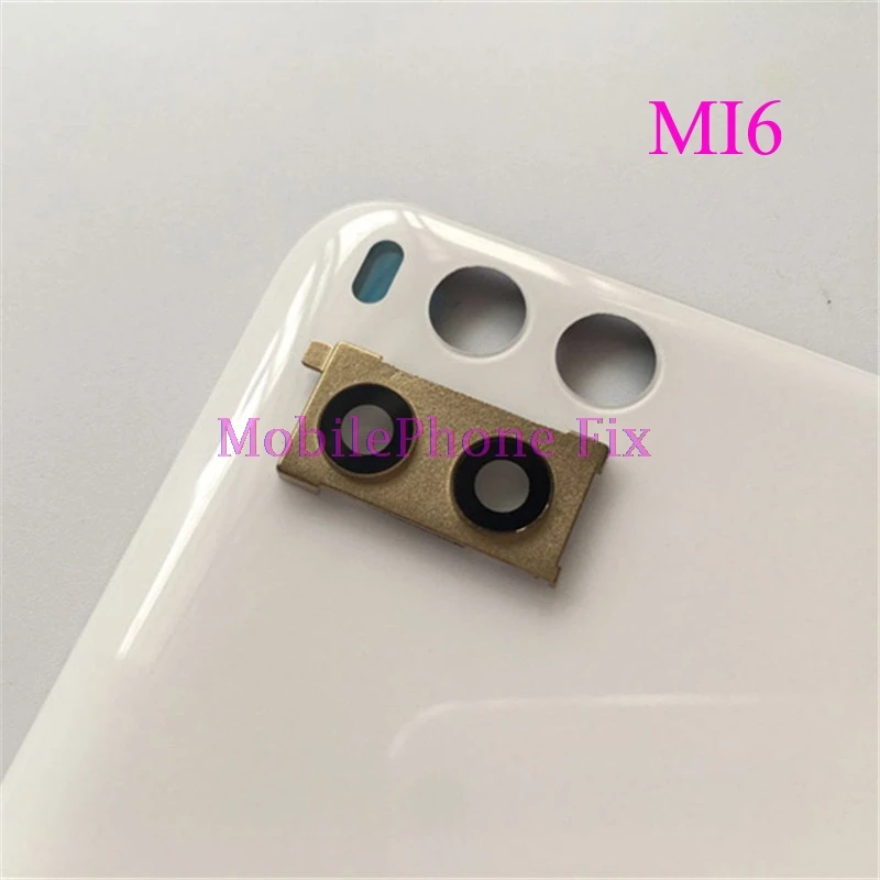 

5 Set/Lot For Xiaomi Mi 6 Mi6 M6 Rear Back Camera Lens Glass Cover + Frame Holder Spare Repair Parts