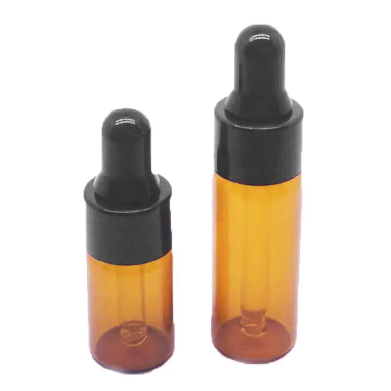 

10pcs Amber Glass Dropper Bottles With Black Cap for Essential Oil Perfume Sample Bottle Aromatherapy