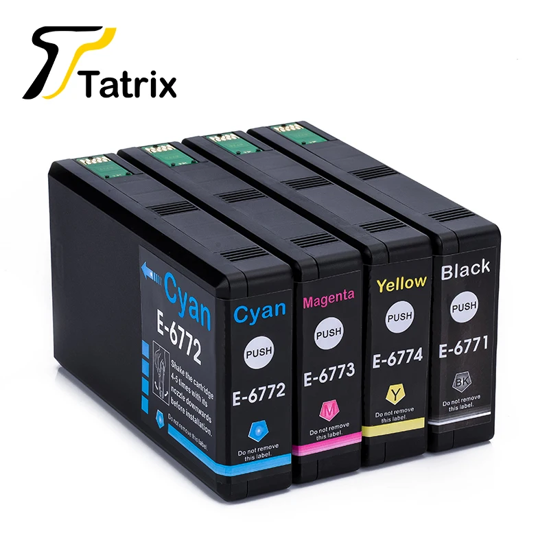 

Tatrix 4PK For Epson T6771 T6772 T6773 T6774 Ink Cartridge Compatible For WorkForce Pro WP-4011 WP-4091 WP-4511 WP-4521 WP-4531