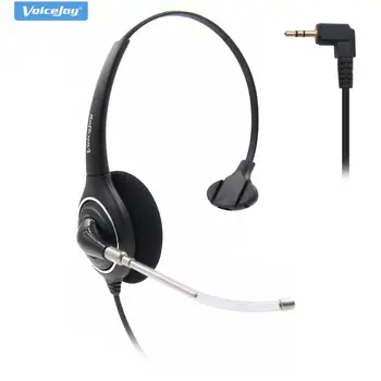 

VoiceJoy Extra Ear Pad +replaceable voice tube headset 2.5mm plug headphone with QD(Quick Disconnect) cable for desk telephones