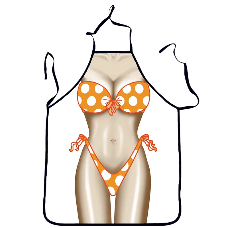 Funny Sexy Kitchen Apron Women Bibs Cool Funny Apron Sleeveless Cooking Baking Accessories Aprons for Woman Man Cooking Apron