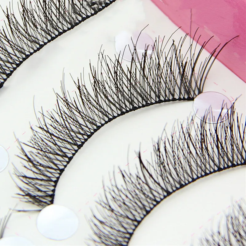 

10 Pairs New winged False Natural Eyelashes Handmade Black Long Natural Fake Eye Lashes Makeup Beauty Tools