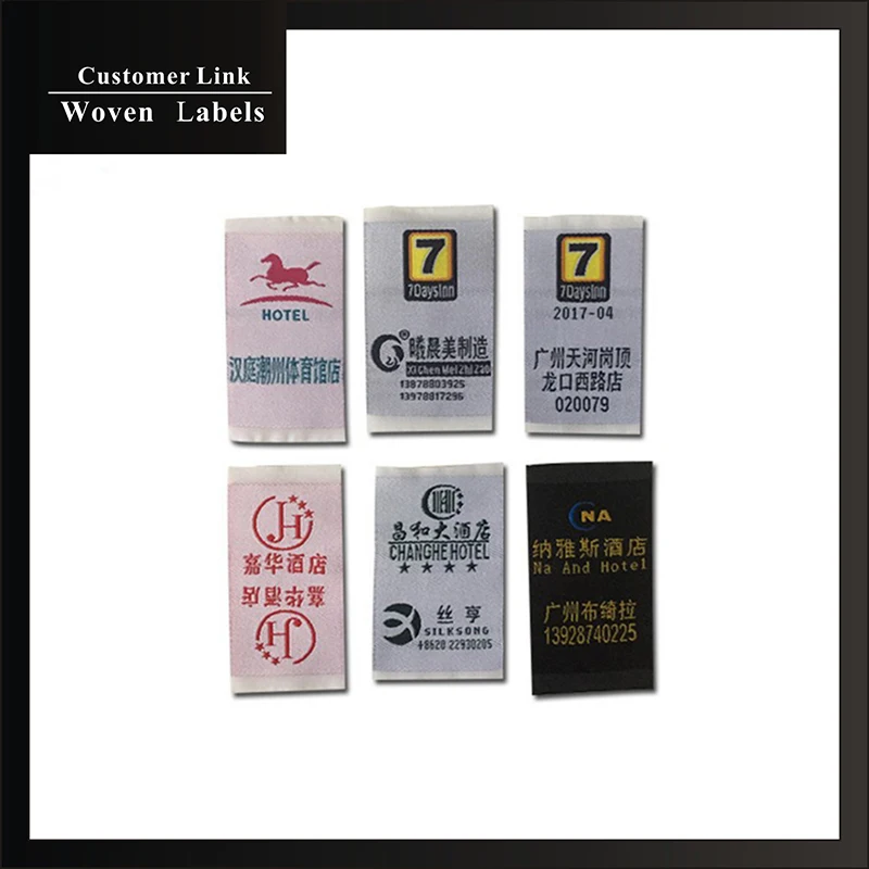 Professionele Maatwerk Kleine Kleding Geweven Labels Merk Handgemaakte Kleding Aangepast Met Eigen Logo Stof Naaien Labels