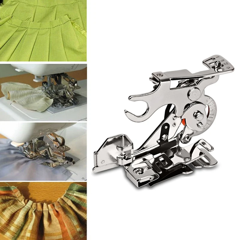 Ruffler Sewing Machine Presser Foot Fit ALL Low Shank Singer Brother Babylock Husqvarna Viking (Husky Series) Euro-pro Janome