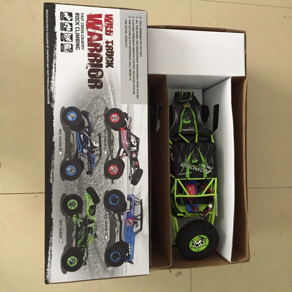 Детская игрушка горячий RC автомобиль WLtoys 10428 2,4 г 1:10 масштаб двойной Скорость удаленного радио Управление Электрический дикий трек ВОИН автомобиль