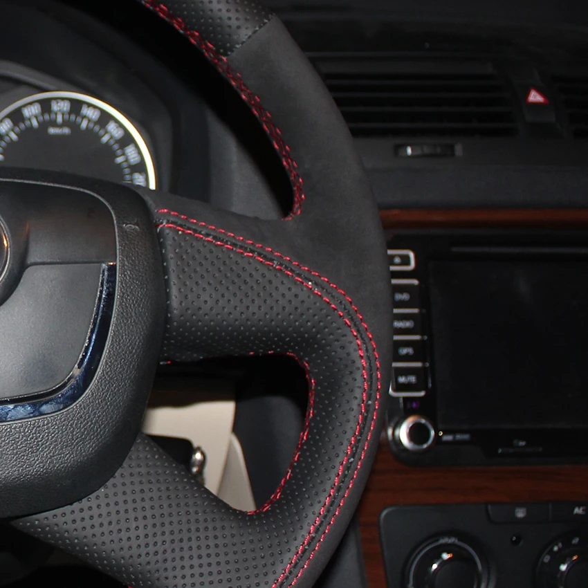 Чехол на руль автомобиля для Skoda Octavia Superb 2012 Fabia a5 2013|car steering wheel cover|steering coverwheel cover |