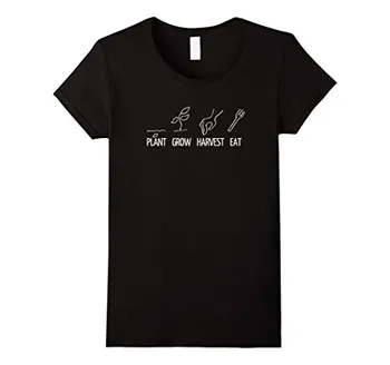 

Plant Grow Harvest Eat T Shirt for Gardener 2017 Women New Design T-Shirt Breathable Funny Kawaii Tops Tees Simple New
