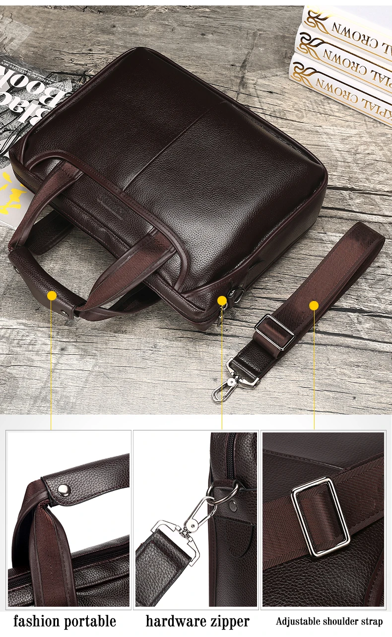 cowhide male commercial briefcase (3)