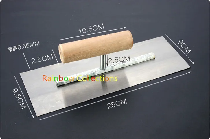 250x95mm-High-Quality-Spring-Steel-Blade-Wood-Handle-Plaster-Trowel-Construction-Concrete-Spatula-Tool-Free-Shipping