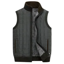 Marke Kleidung 2016 Winter Verdicken Männer Westen Stehkragen Männer Mode Sleeveless Zipper Mantel Warm Westen 5 Farbe 2XL 3XL