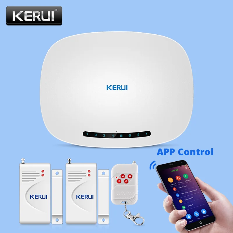 KERUI Беспроводная GSM охранная сигнализация 433 МГц IOS/Android приложение дистанционное управление беспроводной SMS домашняя бизнес охранная сигнализация DIY комплект - Цвет: Door alarm kit