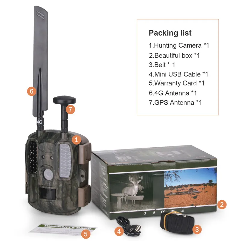 GPS 4G Hunting Camera MMS Wildlife Home Surveillance Night Vision Game Wildcamera Trail WildKamera Digital Foto Chasse Hunter (24)