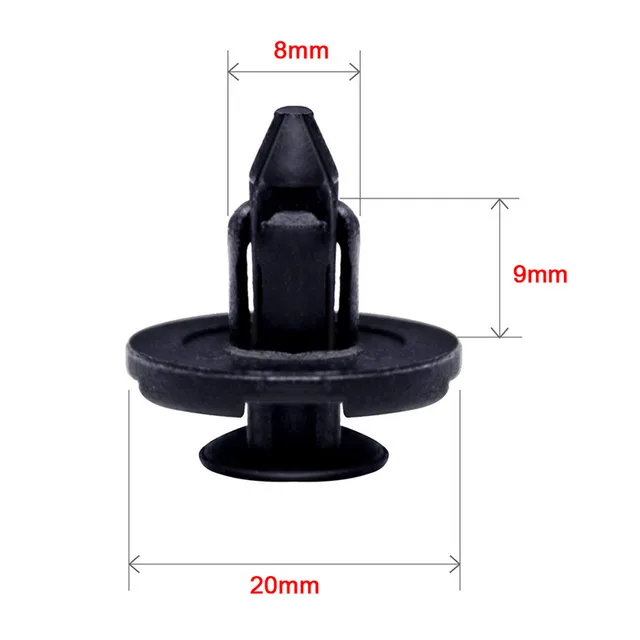 50Pcs/Set 8mm Rivet Retainer Plastic Car Fastener Clip Auto Bumper Fender Push type fixing Clips for Nissan Livina TIIDA Sylphy 2