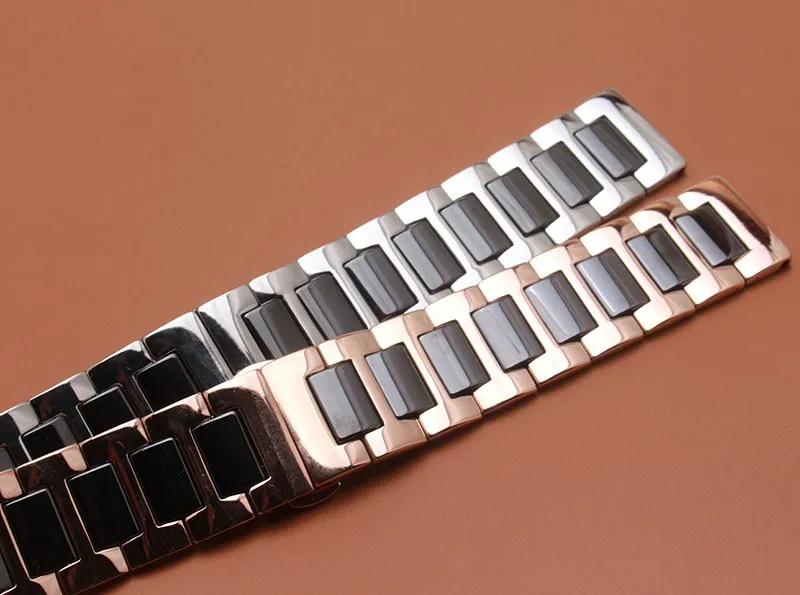 Подходящие часы Роскошные повседневные Модные керамические ремешок для часов бриллианты Ремешок Браслет Rosegold кварцевые часы водонепроницаемые аксессуары