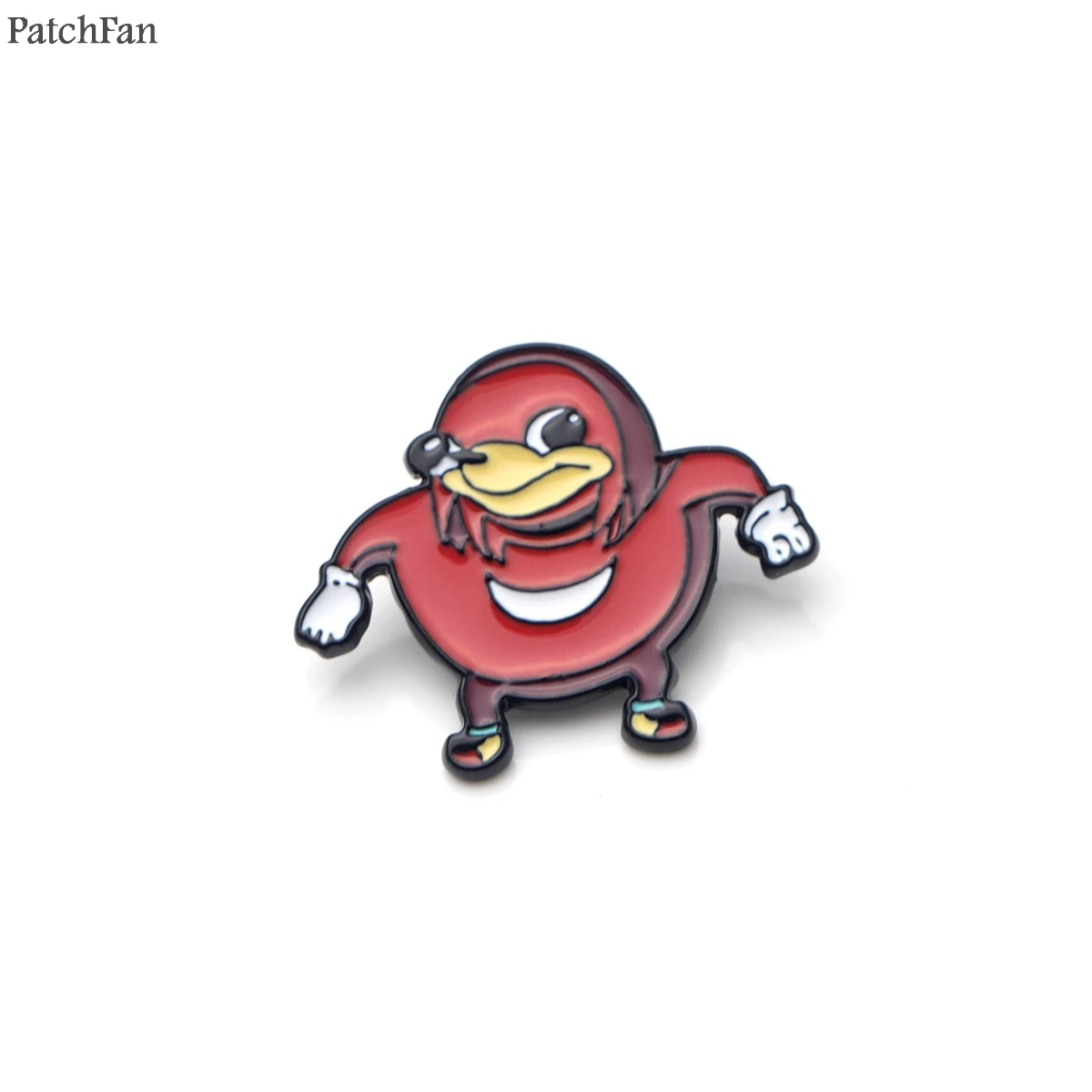 Patchfan Ugandan Knuckles Meme броши для мужчин и женщин цинковые булавки мультфильм милые знаки отличия рубашка одежда сумка Декоративные значки A0992