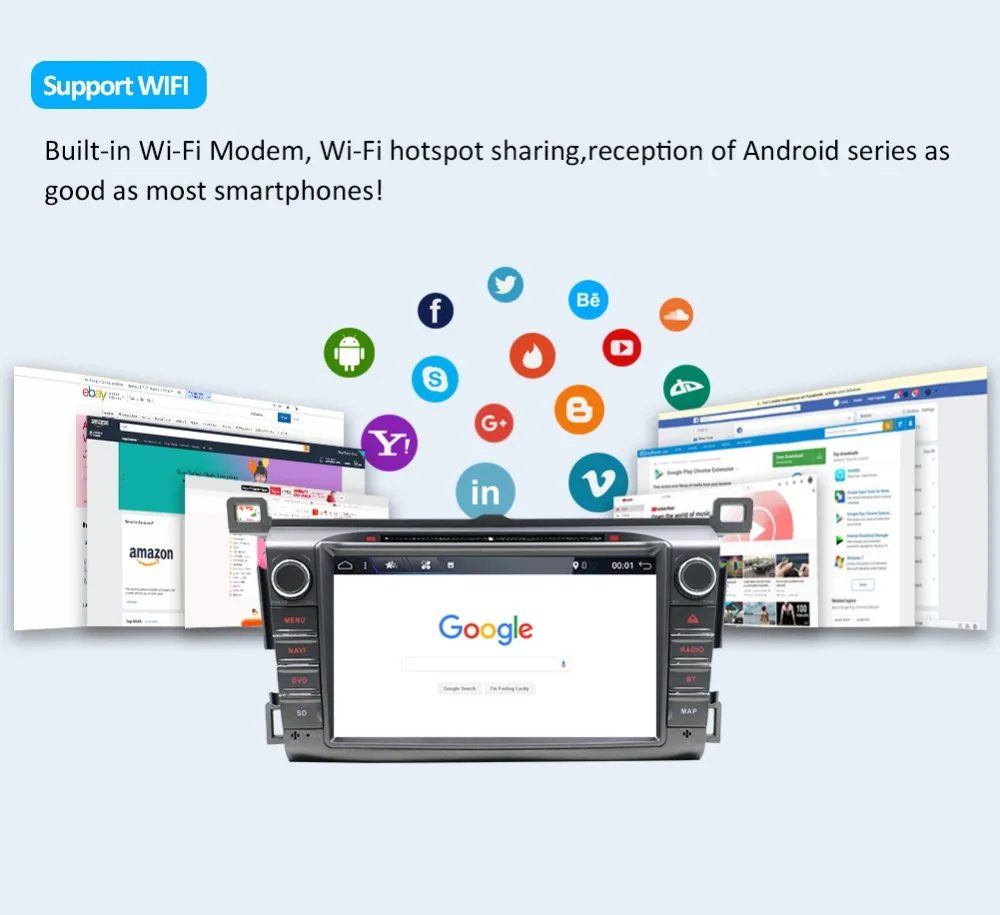 Sale Octa core Android 8.1 2 din car dvd For RAV4 2013 2014 2015 with WiFi 3/4G RDS USB Bluetooth auto-radio car gps navigation 8