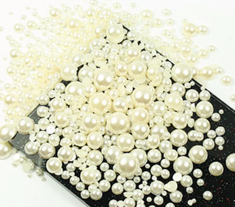 

high quality 3mm 8mm 10mm 12mm pearl beads without hole,fashion garment accessoires half round abs pearl wholesale