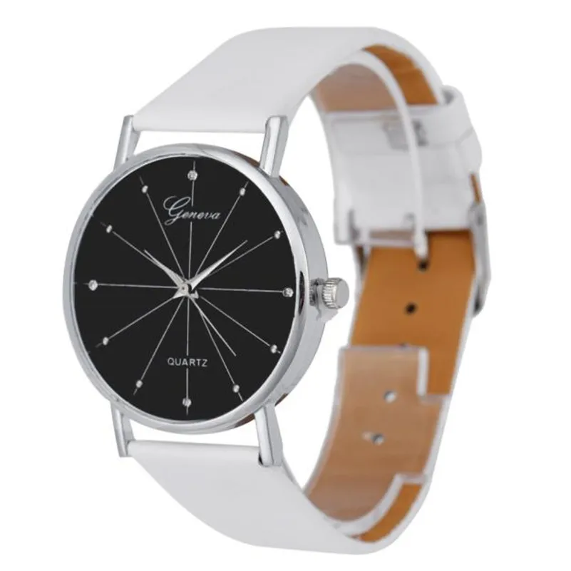 Women's watches casual watches Quartz Dial Analog women's watches with leather bands Women Watches Clock Reloj mujer M14#N (4)