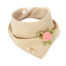 Детские нагрудники из органического хлопка с цветочным принтом, модные нагрудники для мальчиков и девочек, бандана детский нагрудник, Слюнявчики, полотенца, Детские аксессуары