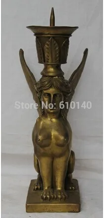 mr 10&quot Chinese Brass sexy Belle Girl naked lady Statue Candle Holder Candlestick | Дом и сад