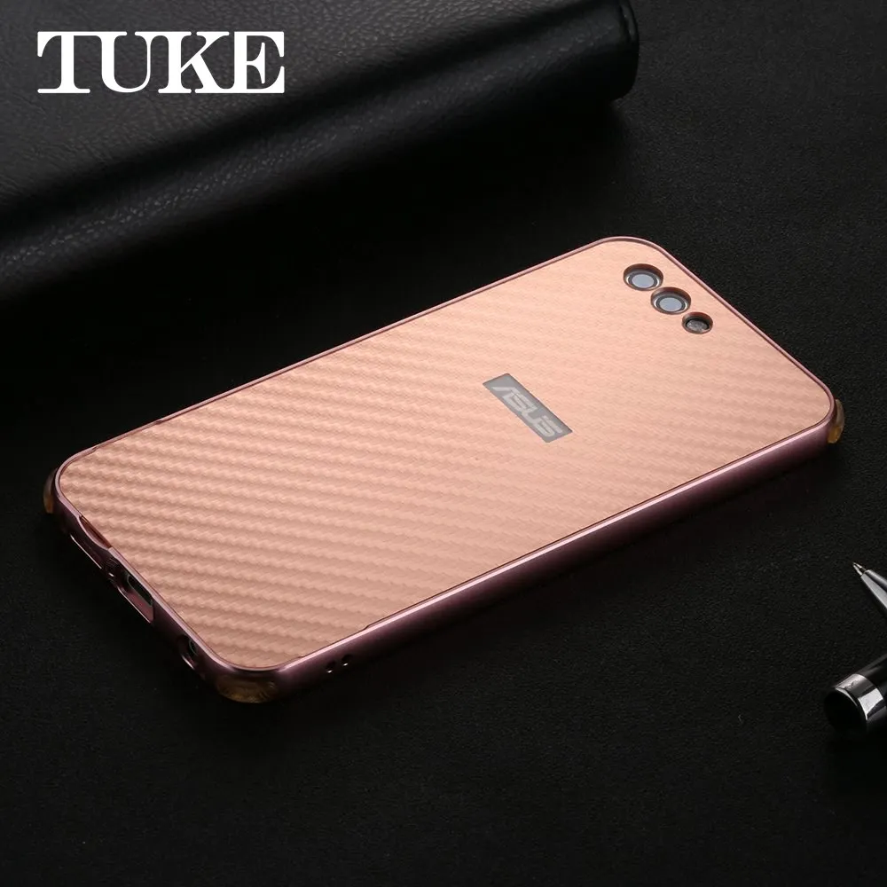 Чехол TUKE для Asus ZE554KL, алюминиевая металлическая рамка для Asus Zenfone 4 ZE554KL, Жесткий Чехол из углеродного волокна для Asus 4 ZE554KL Capinha