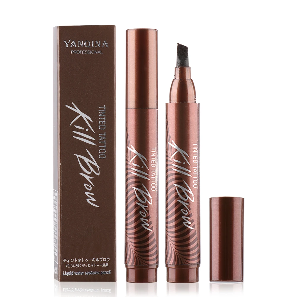 

Eyebrow Pencil + Tint Eyebrow Liquid Waterproof 72H Long Lasting Eyebrow Tattoo Tint Pen Brow Line Pen Eye Makeup Tools