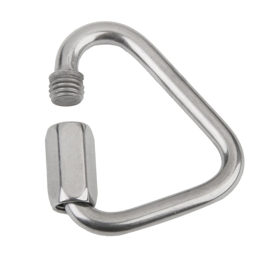 Durable Small Mountaineering Climbing 12KN Triangle Carabiner Hiking Keychain Snap Clip Hook Kettle Buckle Carabiner Accessories