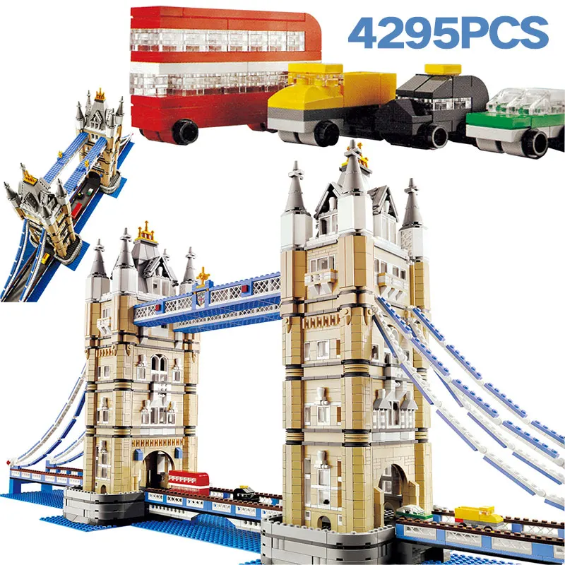 

City Street View Building Blocks Compatible LegoINGLY Large Technic World Architecture London Tower Bridge Toys For Children