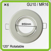 Падение 6* Светодиодные потолочные светильники рамка вырез dia50mm светодиодные точечные светильники MR16 кронштейн gu10 держатель аксессуары для точечные светильники