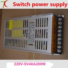 LED display dedicated power supply 5V40A 200W,can control 6 pcs p2.5/p3/p4/p5/p6/p8/p10 modules