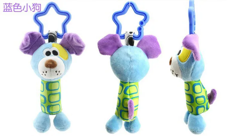 Теленок цыпленок щенок обезьяна Лев слон детская игрушка-погремушка колокольчик многофункциональная плюшевая коляска Мобильная игрушка Подарки I0049