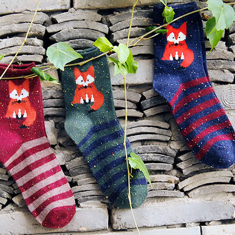 2018 New Korean Kawaii Animal Wool Socks Winter Autumn Women Owl Cat Deer Fox Wolf Cartoon Patterned Sock Cute Thermal Socks 2018 New Korean Kawaii Animal Wool Socks Winter Autumn Women Owl Cat Deer Fox Wolf Cartoon Patterned Sock Cute Thermal Socks