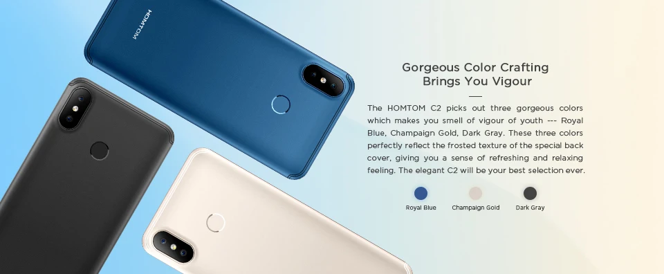 HOMTOM C2 5," 18:9 HD+ 4G смартфон Android 8,1 четырехъядерный 2 Гб ОЗУ 16 Гб ПЗУ мобильный телефон с функцией распознавания лица 3000 мАч