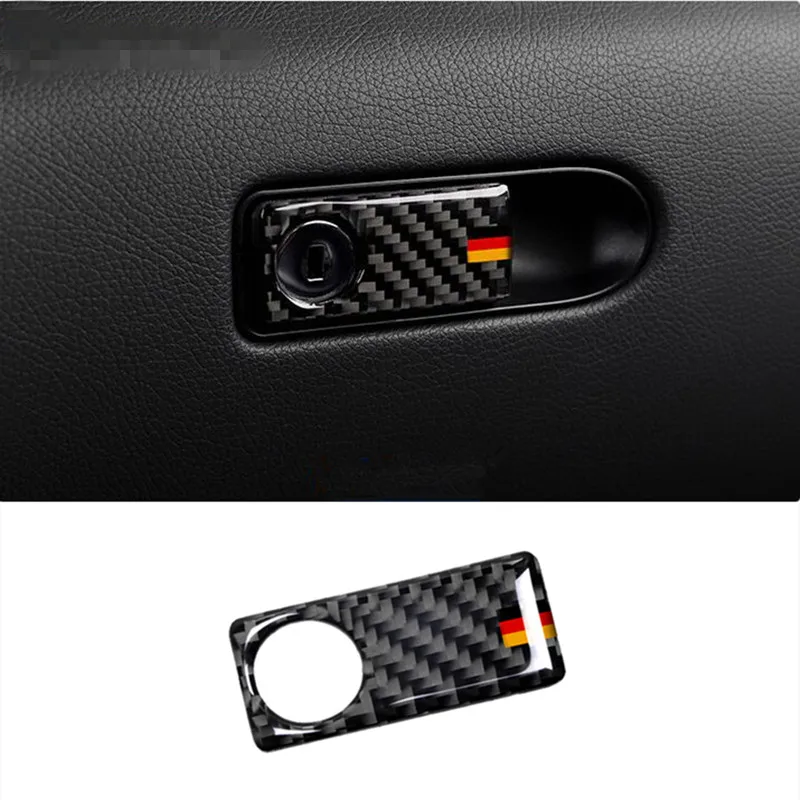 Carbon Fiber Copilot Glove Box Panel Cover Trim For Mercedes Benz E Class W213- Car Interior Accessories