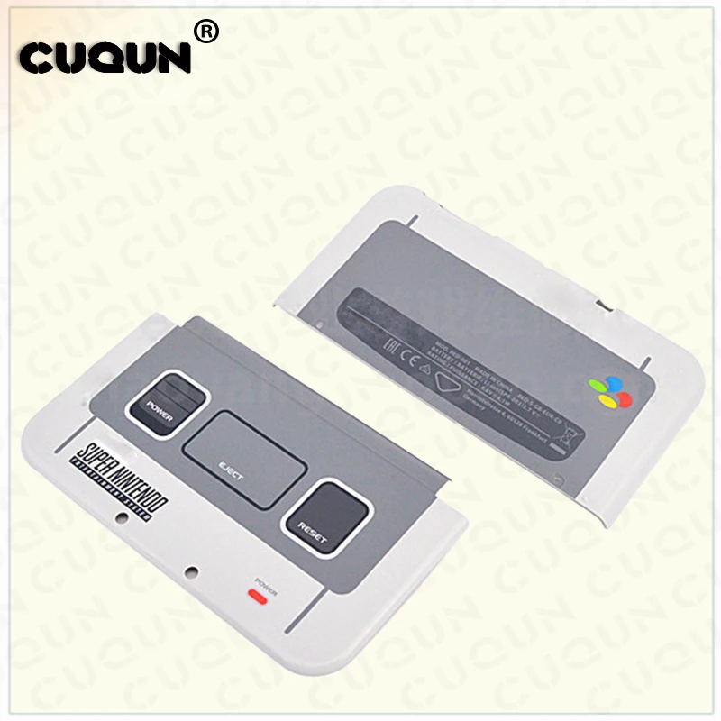 Original US & Japan Version Silver Top & Bottom Cover Case For new 3DS XL/LL Replacement Surface & Battery Cover Shell 