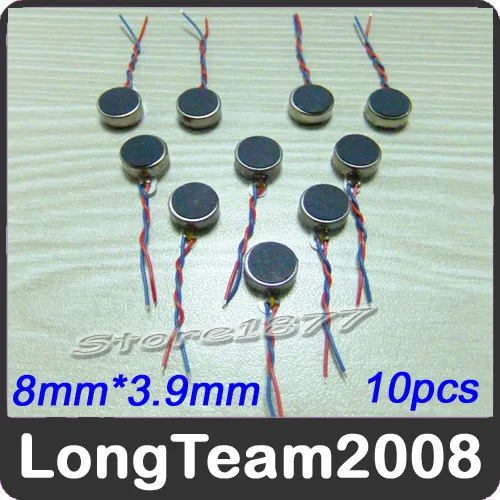 

10pcs Pager and Cell Phone Coin Flat Vibrating Micro Motor With Two Leads s884