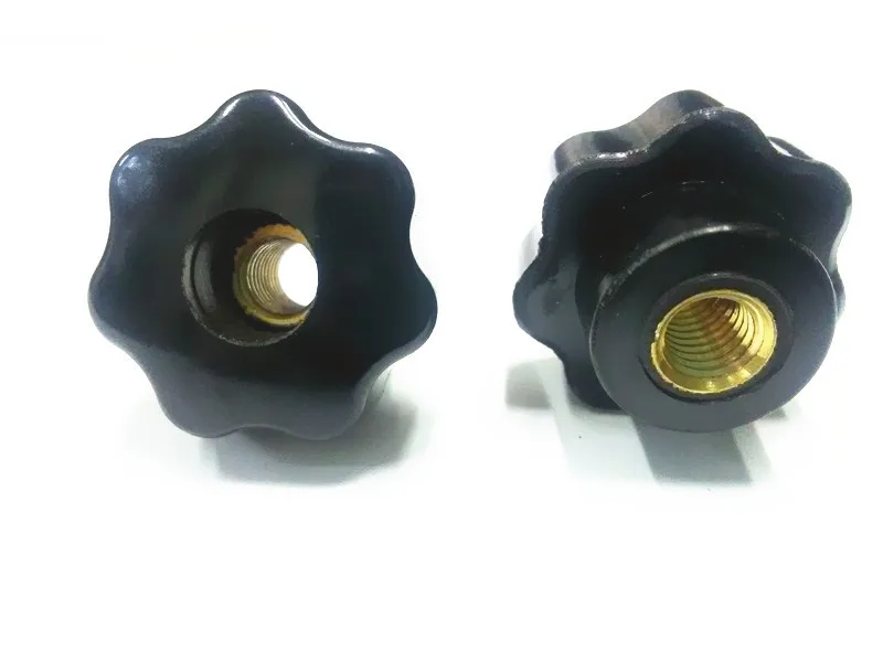 20PCS Bakelite M6*32mm Female Thread LatheClamping Knob 6mm 32mm Head Diameter 7 Star Sharped Through Hole Nut Knobs | Обустройство