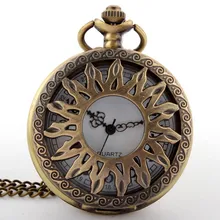 Винтажное ожерелье с подвеской и подвеской в виде солнца, женские карманные часы, мужские подарки для мальчиков девочек