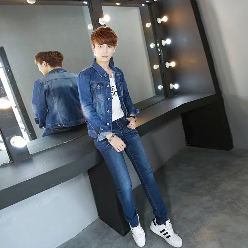 2016 новая зимняя куртка мужская городской молодежной моды Корейской Тонкий