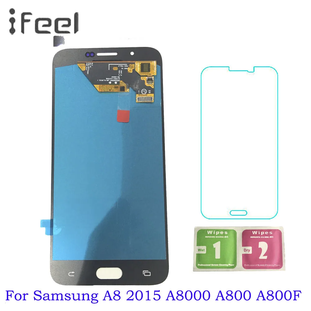 

Super AMOLED Screen For Samsung A8 2015 A8000 A800 A800F LCD Display Touch Screen Digitizer Assembly Replacement Phone LCD