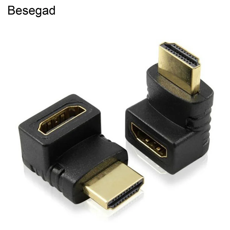 

Besegad 270 Degree Angle L Shaped HDMI Male to Female Adapter Converter for 1080p HDTV TFT LCD
