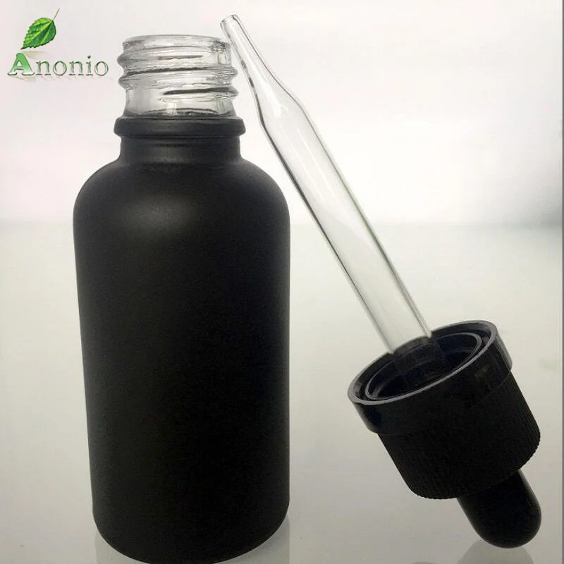Download 20PCS 5ml 10ml 30ml 50ml Black Frosted Glass Dropper Bottles Aromatherapy Esstenial Oil Bottle ...