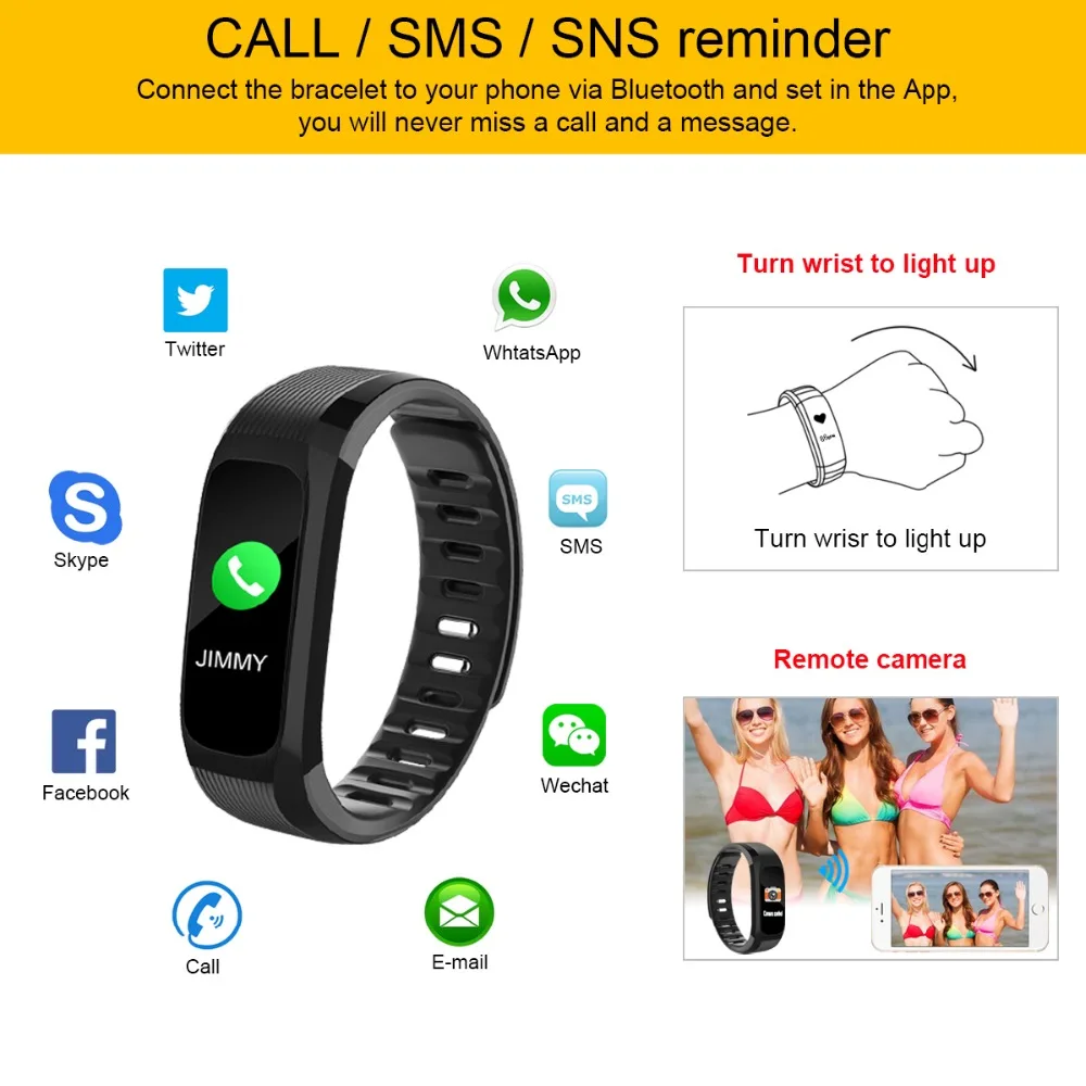 Torntisc UP9 pro Fitness Bracelet color screen IP67 Waterproof support Heart Rate Blood Pressure oxygen Monitoring Smart band Pulsometer Watches (8)