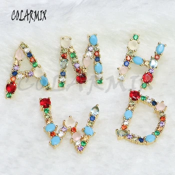 

10pcs letters connector charm alphabet pendants beads for bracelets Anklet chains letter pendant wholesale jewelry 5139