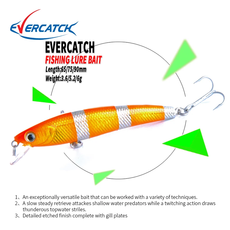 2019 EVERCATCH плавающая приманка хорошие воблеры Джеркбейт жесткая гольян