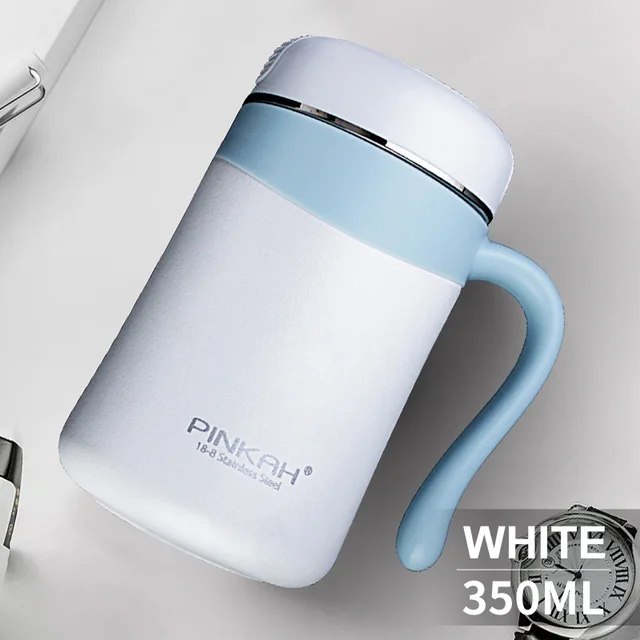 Pinkah 350ML 304 Stainless Steel Thermos Mugs Office Cup With Handle