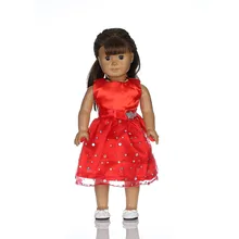 Горячая распродажа популярных красное платье и парадный вечерний костюм подходит 18 дюймов dolldoll Аксессуары Детская лучший подарок( только одежды) b1