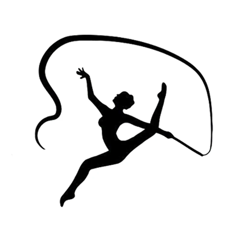 

12.9CM*12.4CM Interesting Gymnastics Sports Silhouette Vinyl Decal Car Sticker S9-0516