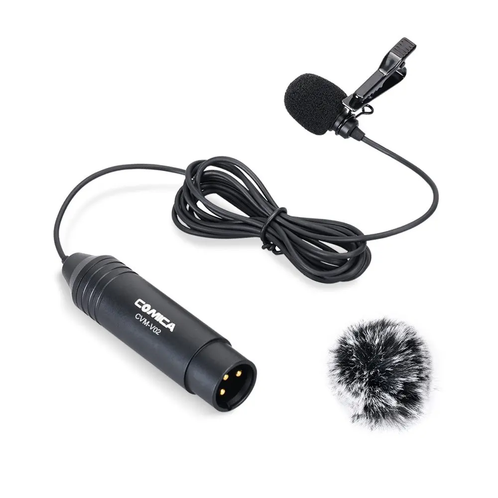 Comica CVM V02O Phantom Power Omni directional XLR Lavalier Lapel