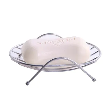 

1 Piece Fashion Brief Stainless Steel Bathroom Round Soap Dishes Box Holder Tray Silver